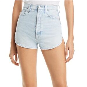 Light wash mother denim shorts!